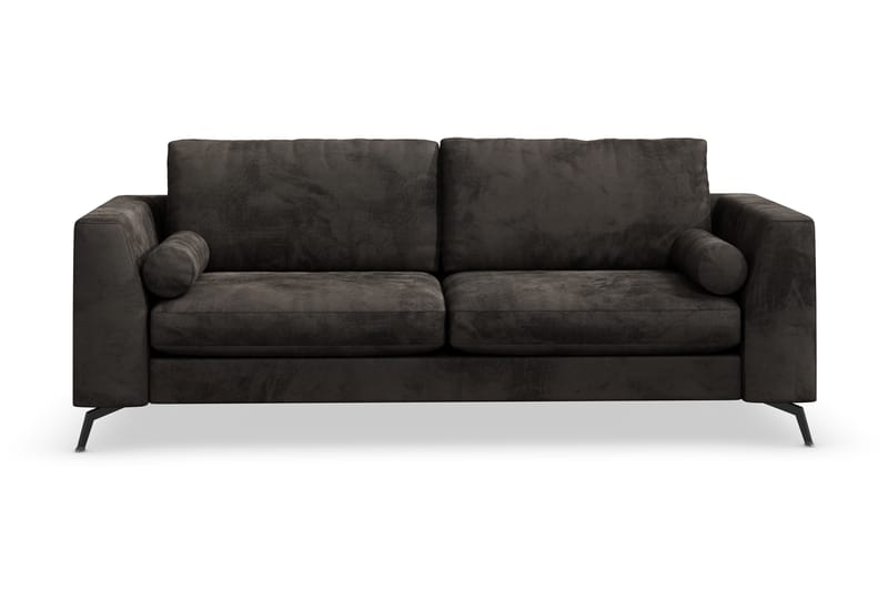 Ocean Lyx 3-Pers. Sofa - Mørkegrå/Velour - Velour sofaer - 2 personers sofa