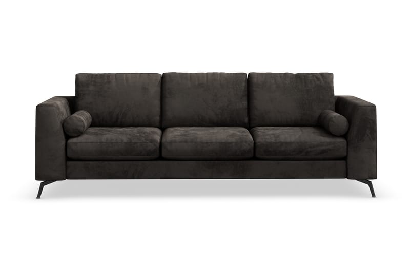 Ocean Lyx 3-personers Fløjlssofa - Mørkegrå - Møbler - Sofaer - Velour sofaer