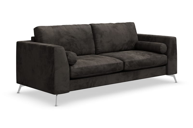 Ocean Lyx 3-Pers. Sofa - Mørkegrå/Velour - Velour sofaer - 2 personers sofa