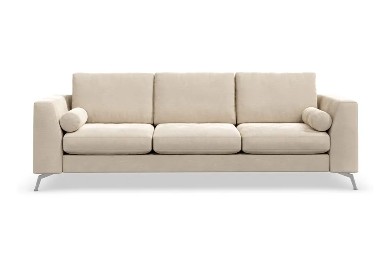Ocean Lyx 3-personers Fløjlssofa - Beige - Møbler - Sofaer - 3 personers sofa