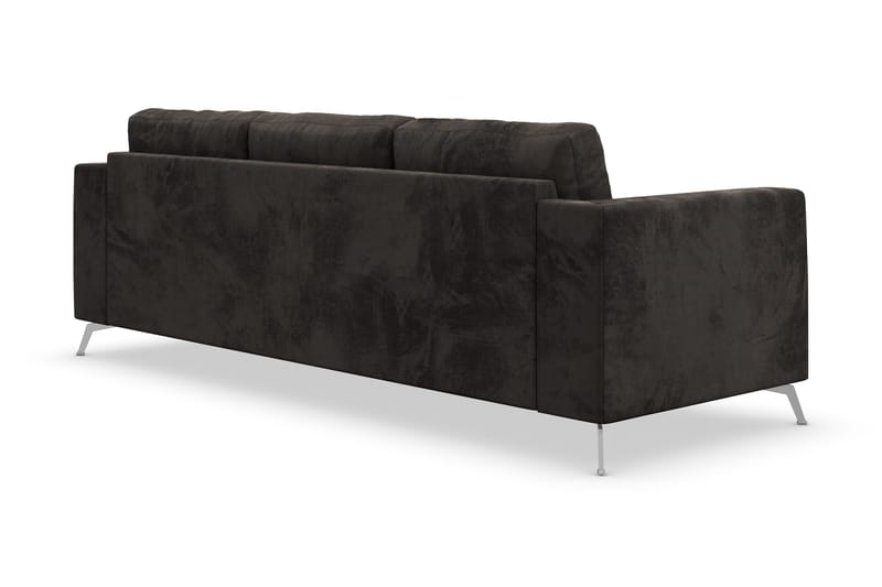 Ocean Lyx 3-personers Fløjlssofa - Mørkegrå - Møbler - Sofaer - 3 personers sofa
