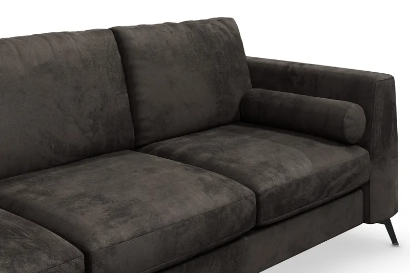 Ocean Lyx 3-personers Fløjlssofa - Mørkegrå - Møbler - Sofaer - 3 personers sofa