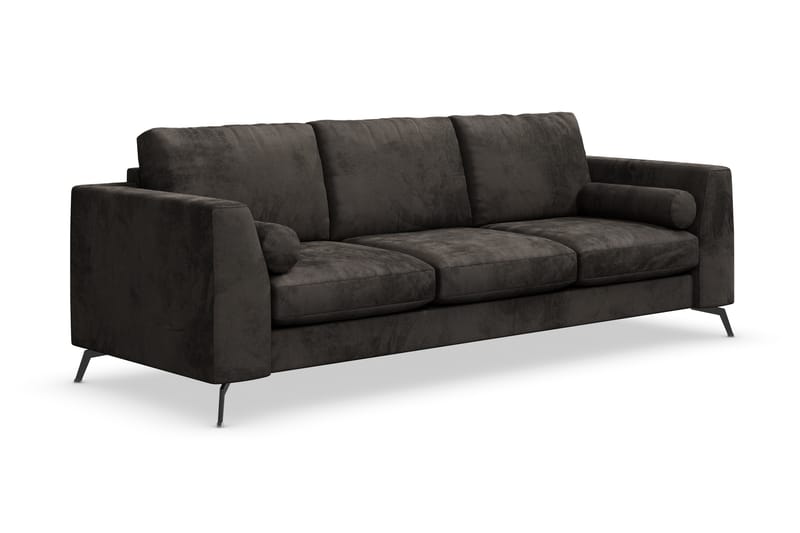 Ocean Lyx 4-Pers. Sofa - Mørkegrå/Velour - Møbler - Sofaer - Velour sofaer