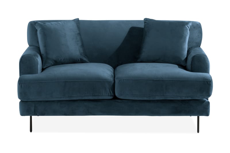 Papillon 2-personers Veloursofa - Blå - Velour sofaer - 2 personers sofa