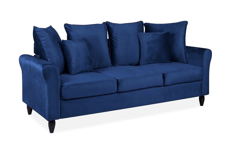 Paretti sofa velour - Blå - Møbler - Sofaer - Velour sofaer