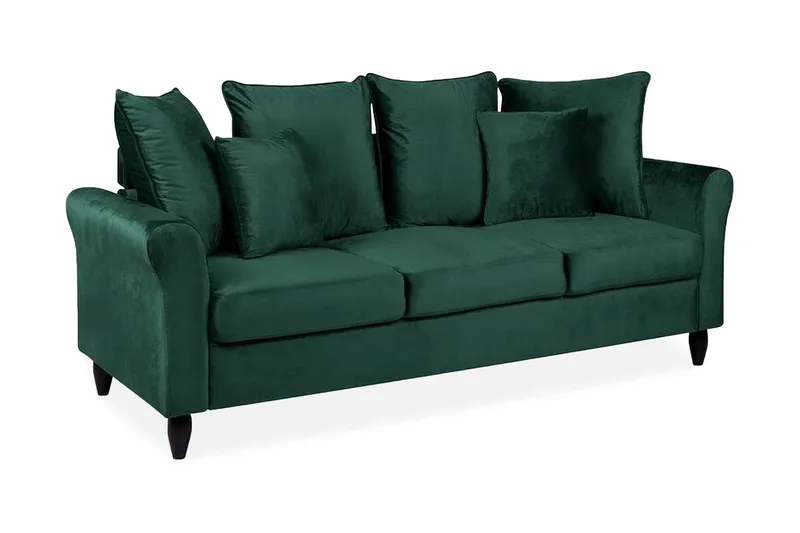Paretti sofa velour, Grøn