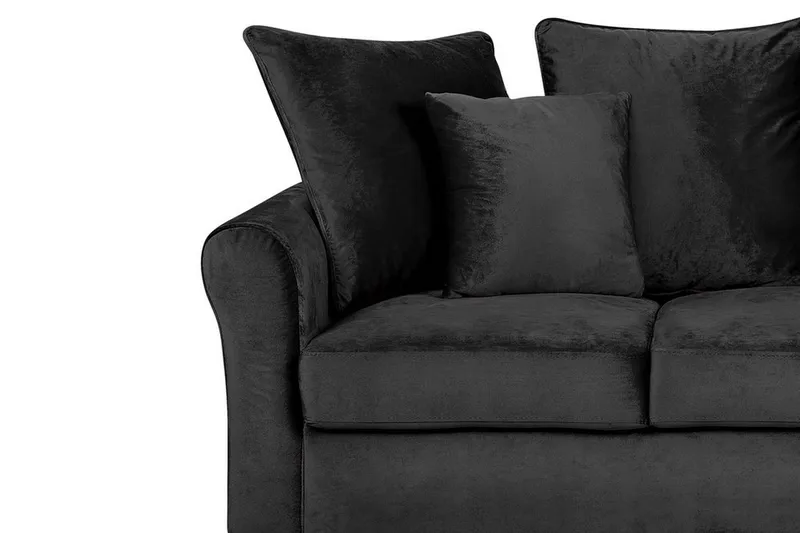 Paretti sofa velour - Sort - Møbler - Sofaer - Velour sofaer