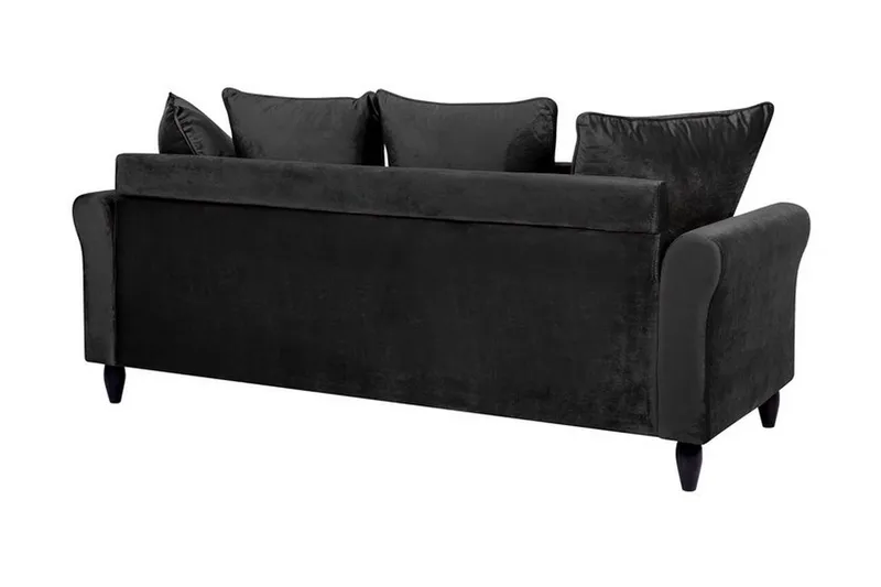 Paretti sofa velour - Sort - Møbler - Sofaer - Velour sofaer
