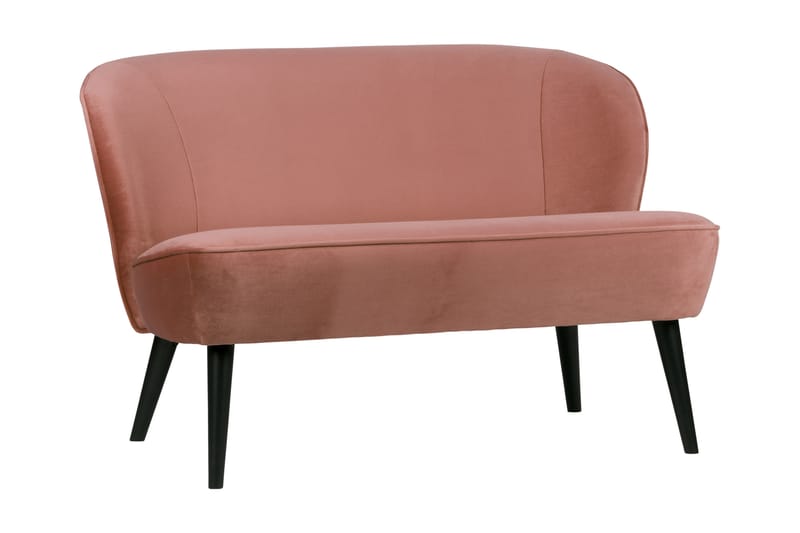 Serra Veloursofa Vintage - Lyserød - Velour sofaer - 2 personers sofa