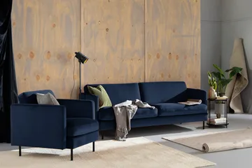 Teodin velour sofa 3-pers. - Møbler - Sofaer - Velour sofaer