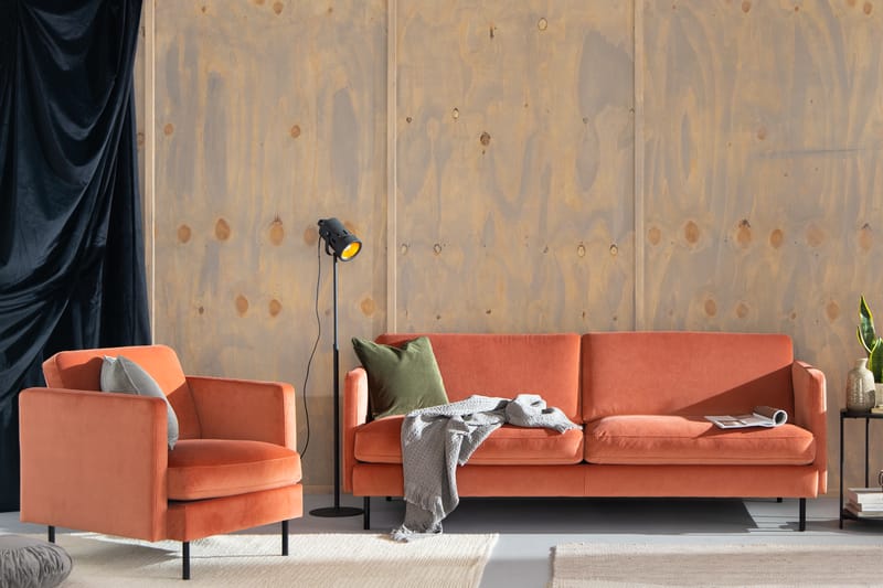 Teodin velour sofa 3-pers. - Møbler - Sofaer - Velour sofaer