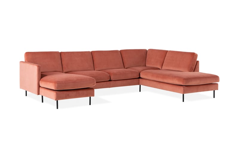 Theodin U-sofa med Diva Velour venstre - Møbler - Sofaer - Velour sofaer