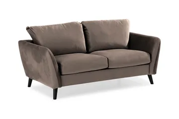 Trend 2-personers Fløjlssofa - Brun - Møbler - Sofaer - Velour sofaer