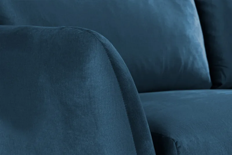 Trend 2-personers Fløjlssofa - Blå - Møbler - Sofaer - Velour sofaer