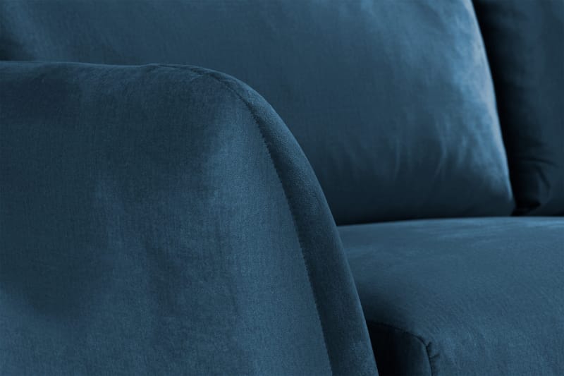 Trend 2-personers Fløjlssofa - Blå - Møbler - Sofaer - Velour sofaer