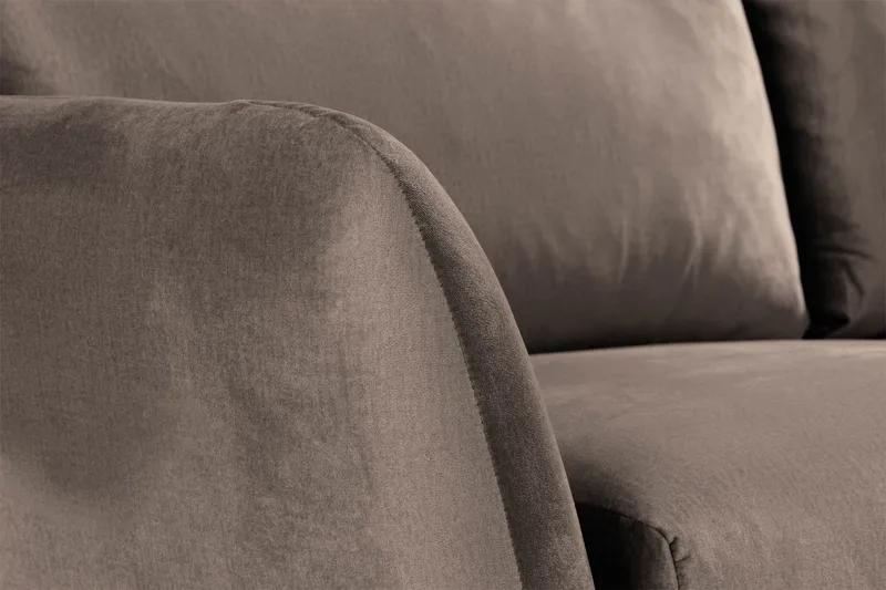 Trend 2-personers Fløjlssofa - Brun - Møbler - Sofaer - Velour sofaer