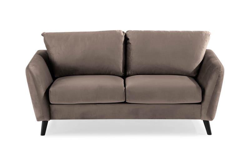 Trend 2-personers Fløjlssofa, Brun