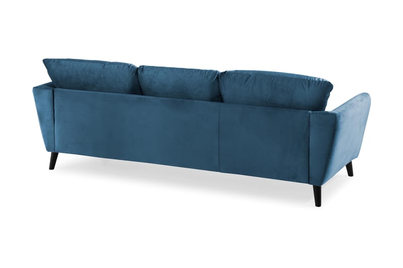 Trend 3-personers Fløjlssofa - Blå - Møbler - Sofaer - Velour sofaer