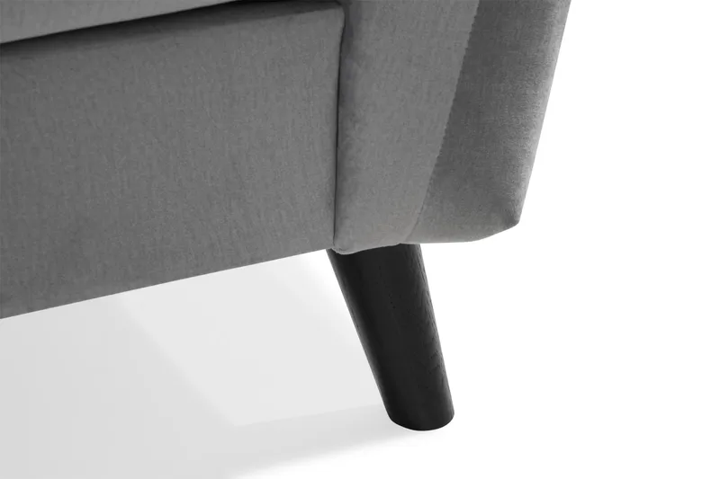 Trend 3-personers Fløjlssofa - Lysegrå - Møbler - Sofaer - Velour sofaer