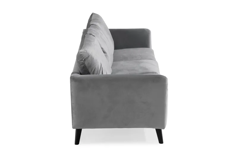 Trend 3-personers Fløjlssofa - Lysegrå - Møbler - Sofaer - Velour sofaer