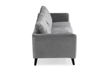 Trend 3-personers Fløjlssofa - Lysegrå - Møbler - Sofaer - Velour sofaer