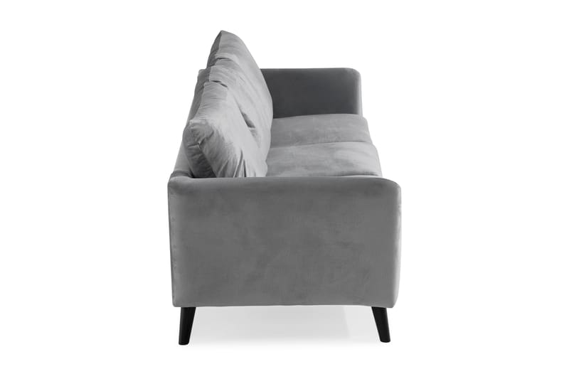 Trend 3-personers Fløjlssofa - Lysegrå - Møbler - Sofaer - Velour sofaer