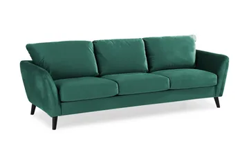Trend 3-personers Fløjlssofa - Grøn - Møbler - Sofaer - Velour sofaer