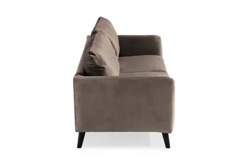Trend 3-personers Fløjlssofa - Brun - Møbler - Sofaer - Velour sofaer