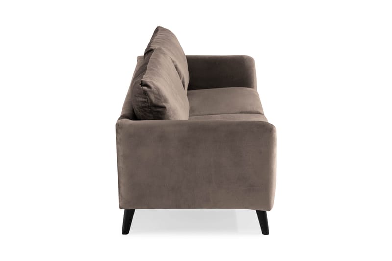 Trend 3-personers Fløjlssofa - Brun - Møbler - Sofaer - Velour sofaer