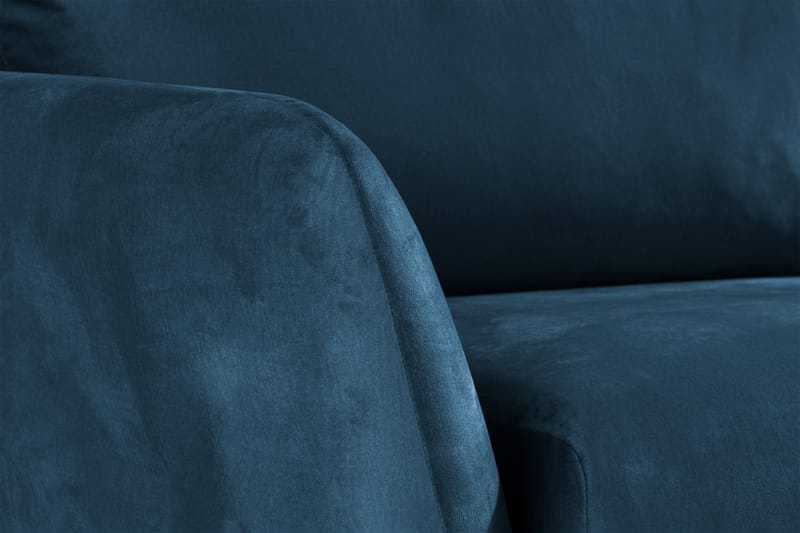 Trend 3-personers Fløjlssofa - Blå - Møbler - Sofaer - Velour sofaer