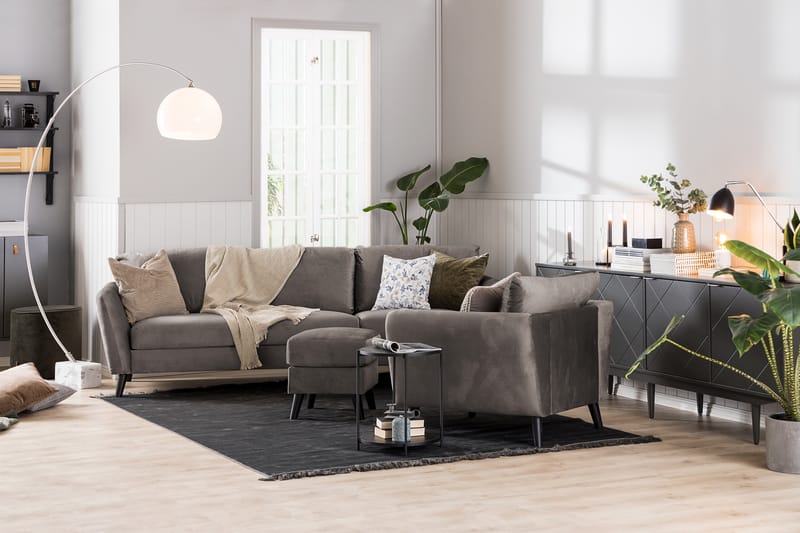 Trend 3-personers Fløjlssofa - Brun - Møbler - Sofaer - Velour sofaer