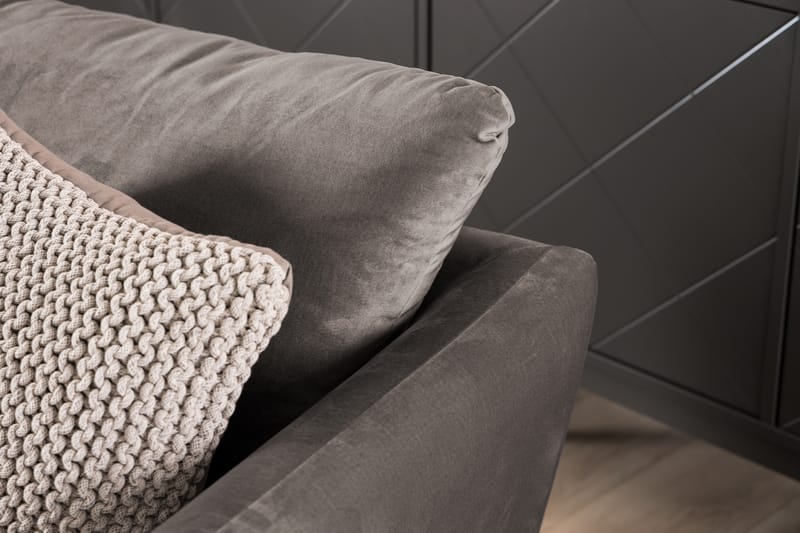 Trend 3-personers Fløjlssofa - Brun - Møbler - Sofaer - Velour sofaer