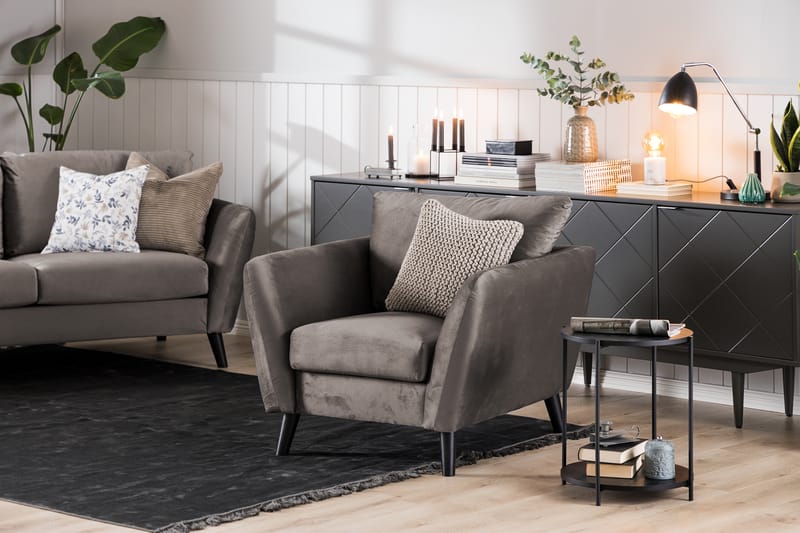Trend 3-personers Fløjlssofa - Brun - Møbler - Sofaer - Velour sofaer