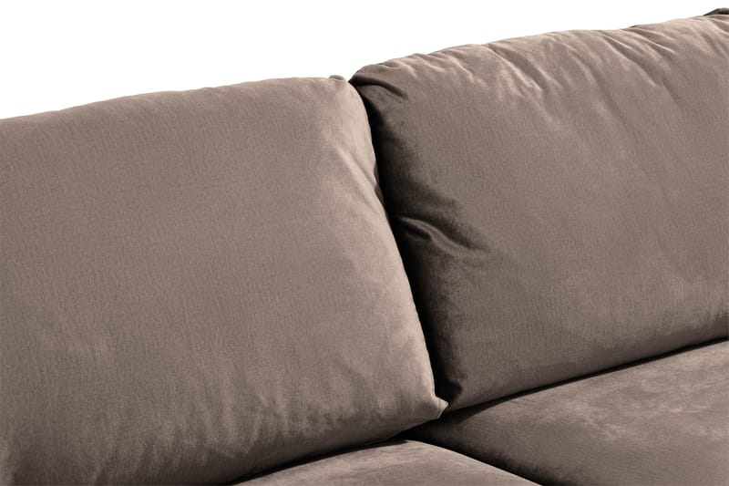 Trend 3-personers Fløjlssofa - Brun - Møbler - Sofaer - Velour sofaer
