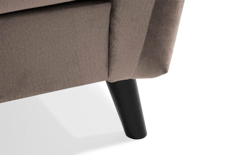 Trend 3-personers Fløjlssofa - Brun - Møbler - Sofaer - Velour sofaer