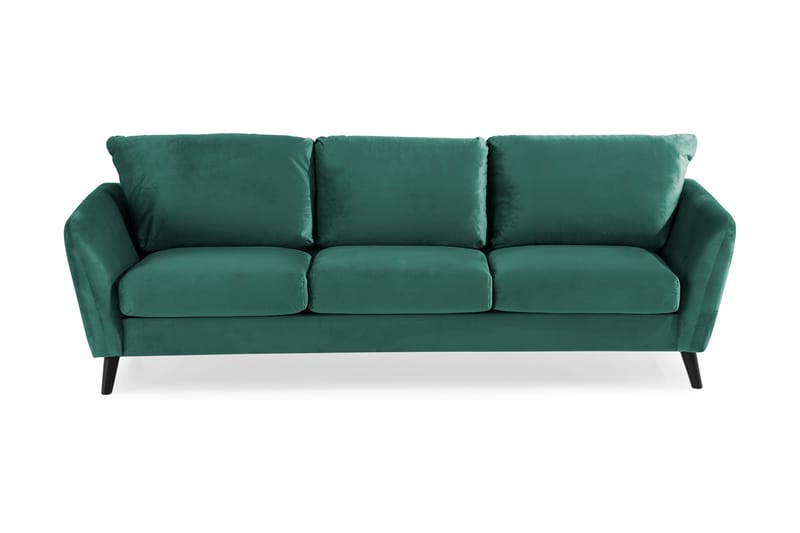Trend 3-personers Fløjlssofa - Grøn - Møbler - Sofaer - Velour sofaer