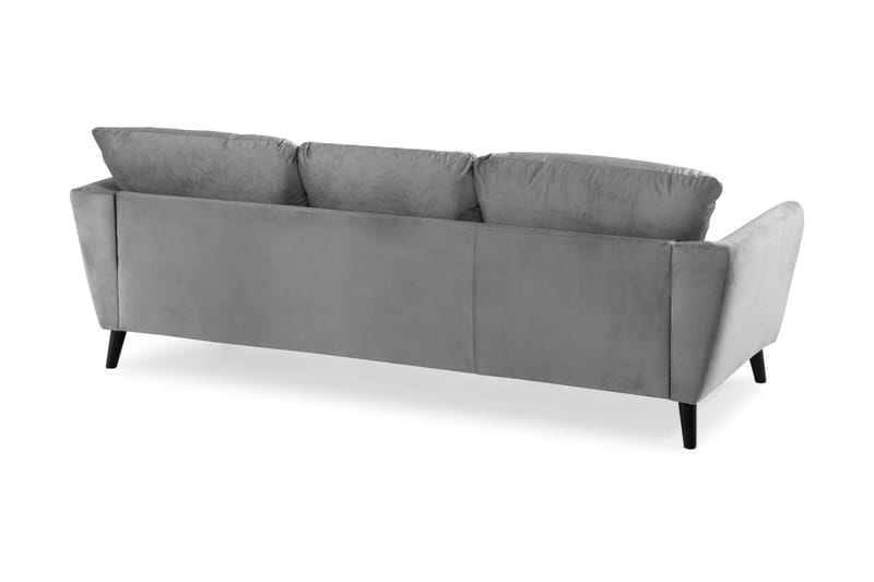 Trend 3-personers Fløjlssofa - Lysegrå - Møbler - Sofaer - Velour sofaer
