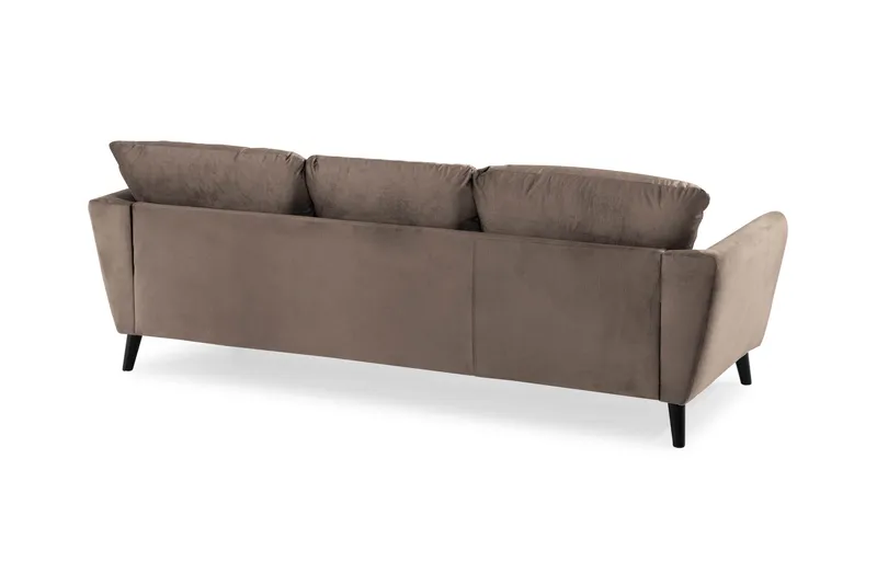 Trend 3-personers Fløjlssofa - Brun - Møbler - Sofaer - Velour sofaer