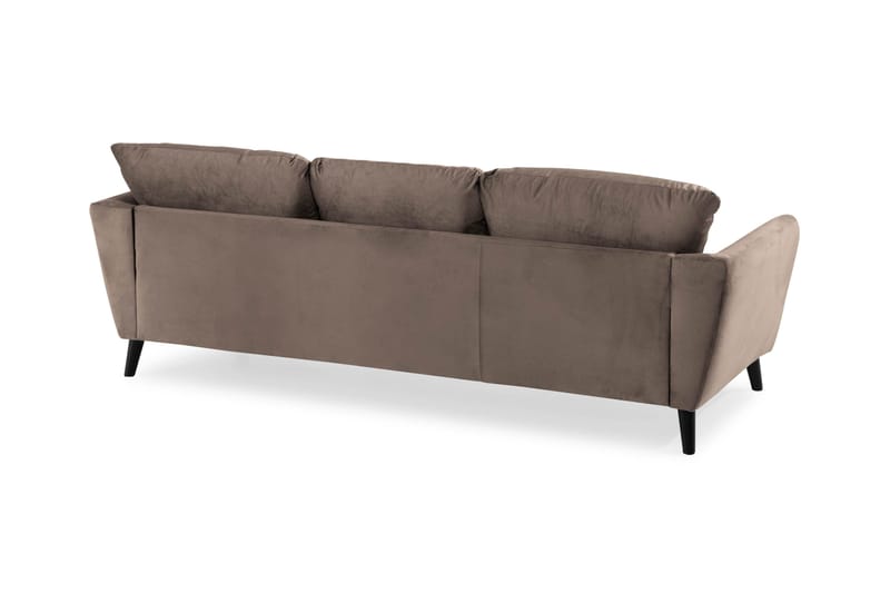 Trend 3-personers Fløjlssofa - Brun - Møbler - Sofaer - Velour sofaer