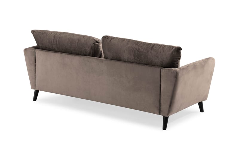 Trend 3-personers Fløjlssofa - Brun - Møbler - Sofaer - Velour sofaer