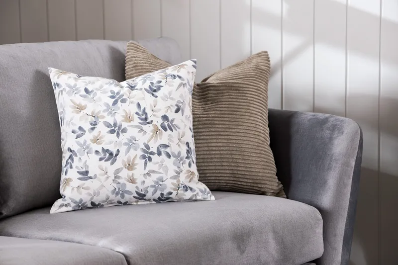 Trend 3-personers Fløjlssofa - Lysegrå - Møbler - Sofaer - Velour sofaer