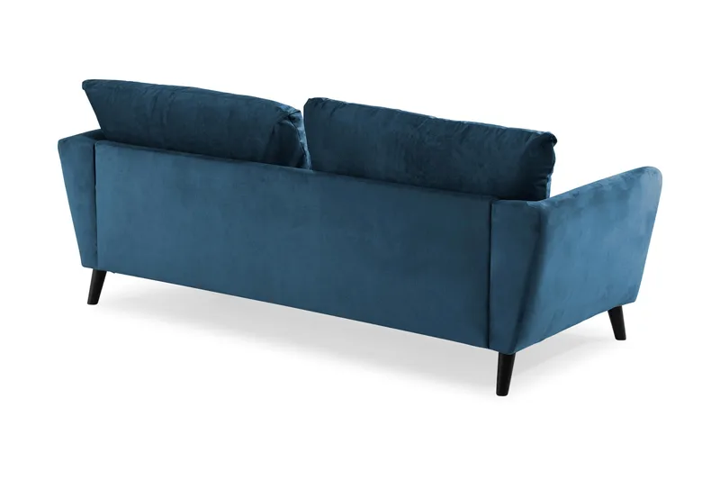 Trend 3-personers Fløjlssofa - Blå - Møbler - Sofaer - Velour sofaer