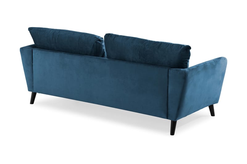 Trend 3-personers Fløjlssofa - Blå - Møbler - Sofaer - Velour sofaer