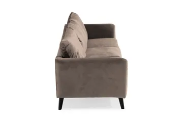 Trend 3-personers Fløjlssofa - Brun - Møbler - Sofaer - Velour sofaer