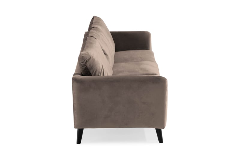 Trend 3-personers Fløjlssofa - Brun - Møbler - Sofaer - Velour sofaer