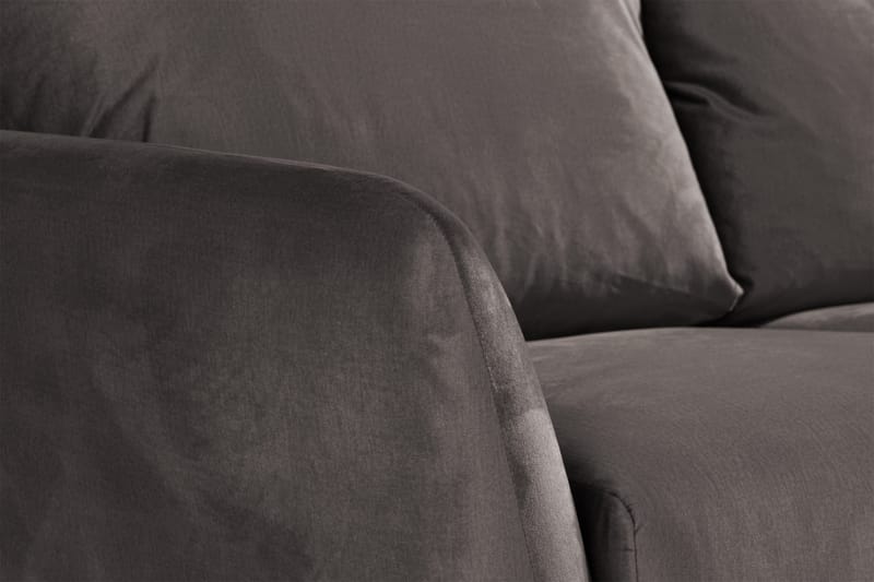 Trend 3-personers Fløjlssofa - Mørkegrå - Møbler - Sofaer - Velour sofaer