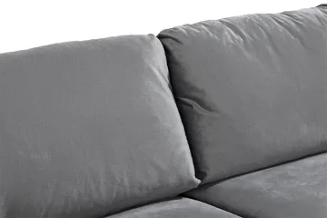 Trend 3-personers Fløjlssofa - Lysegrå - Møbler - Sofaer - Velour sofaer