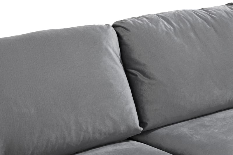 Trend 3-personers Fløjlssofa - Lysegrå - Møbler - Sofaer - Velour sofaer