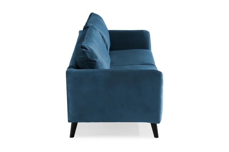 Trend 3-personers Fløjlssofa - Blå - Møbler - Sofaer - Velour sofaer