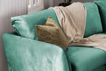 Trend 3-personers Fløjlssofa - Grøn - Møbler - Sofaer - Velour sofaer